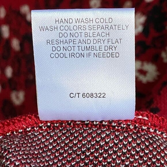 Taylor Women’s Sz L Scoop Neck Floral Fit & Flare Sweater Dress - Picture 6 of 14